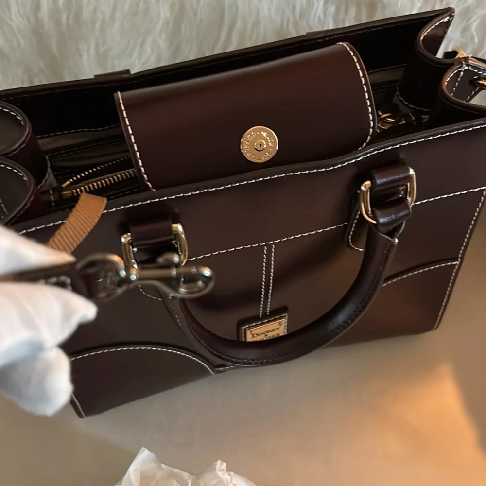 Dooney and Bourke Handbag - Bordeaux Color with Dust Bag - Picture 12 of 15